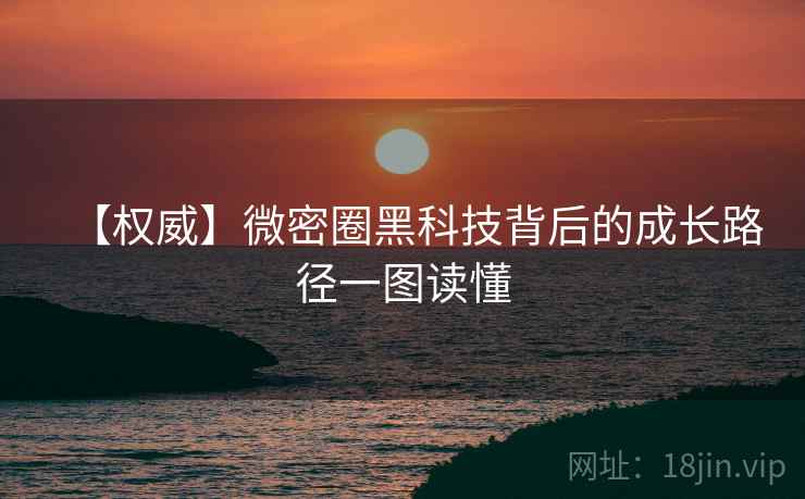 【权威】微密圈黑科技背后的成长路径一图读懂