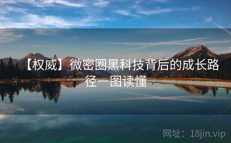 【权威】微密圈黑科技背后的成长路径一图读懂