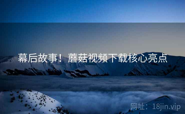 幕后故事！蘑菇视频下载核心亮点
