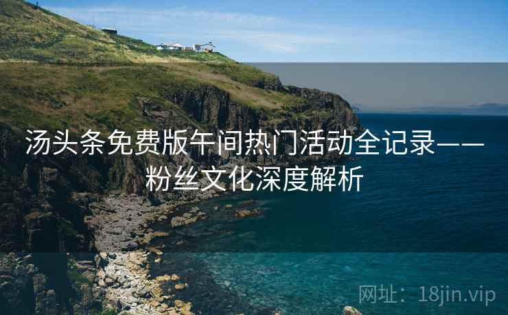 汤头条免费版午间热门活动全记录——粉丝文化深度解析