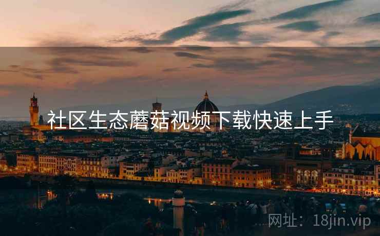 社区生态蘑菇视频下载快速上手