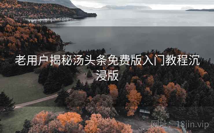 老用户揭秘汤头条免费版入门教程沉浸版